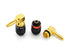 Sewell Deadbolt 90 Degree Right-Angle Banana Plugs, 6 Pairs Quick Connect Gold Plated Speaker Plugs