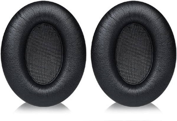 Sennheiser HD201 HD201S HD206 HD180 Ear Pads - Black Protein Leather Replacement Accessories for Resilient Comfort.