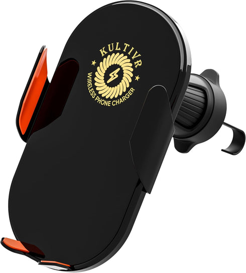 KULTIVR Car Vent Phone Holder - Wireless Fast Charging MagSafe Mount for iPhone and Android with Automatic Clamping