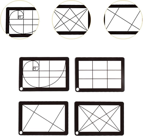 Hjdlhx 4 Pieces View with Chain Sturdy Waterproof Compact Landscape View for Painting Viewer, Acrylic