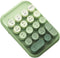 Typewriter Style Number Keypad, Wireless 2.4G/Bluetooth/USB-C Rechargeable Numeric Pad, 18-Key NKRO Retro Round Keycaps
