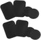 WixGear Metal Plates (8 Pack) with Adhesive for Magnetic Cradle-Less Mount - 4 Rectangle and 4 Round, Black