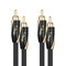 J&D Audiophiles RCA Cable, 24 AWG 2RCA Male to 2RCA Male Stereo Audio Cable, Gold-Plated, 15 Feet