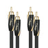 J&D Audiophiles RCA Cable, 24 AWG 2RCA Male to 2RCA Male Stereo Audio Cable, Gold-Plated, 15 Feet