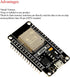 ESP-WROOM-32 ESP32 ESP-32S Development Board, 2.4GHz Dual-Mode WiFi + Bluetooth, Compatible with Arduino IDE (3PCS)