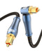 EMK 90 Degree Toslink Optical Cable 24K-Gold Connector 360 Degree Free-Rotating Plug