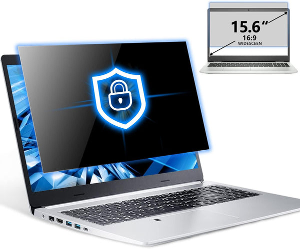 FILMEXT 15.6 inch Laptop Privacy Screen Filter, Anti-Spy, Anti-Glare, Anti Blue Light for Asus, Acer, Dell, Toshiba