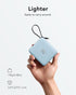VRURC Portable Charger for iPhone, 10000mAh Power Bank with PD 20W Fast Charging and 4 Built-in Cords, Blue