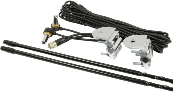 RoadPro RPPS-23KB Platinum Series Black 3 Foot 1000 Watt Dual Mirror Mount CB Antenna Kit