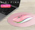 TENMOS Wireless Bluetooth Mouse, LED Slim Dual Mode Rechargeable Silent Mouse with Type C Adapter (Pink)
