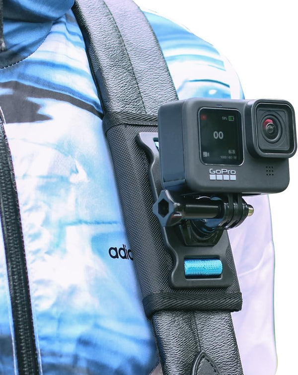 SUREWO Backpack Shoulder Strap Mount with Adjustable Shoulder Pad for GoPro Hero 12/11/10/9/8/7/6/5/4, DJI Osmo Action