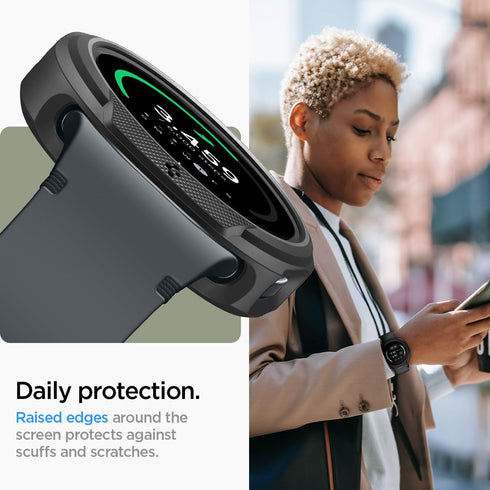 Spigen 8 44mm (2025) Liquid Air Designed for Samsung Galaxy Watch Case Flexible Lightweight TPU Cover - Matte Black