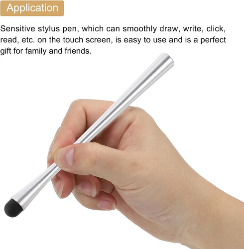 MECCANIXITY 3pcs Slim Universal Capacitive Stylus Pens for Touch Screens with 3 Extra Tips, Black/Silver/Green