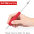 MoKo 2 Pack Silicone Grip Holder for Apple Pencil 1st/2nd Generation, Protective Sleeve Cover, Black & Red