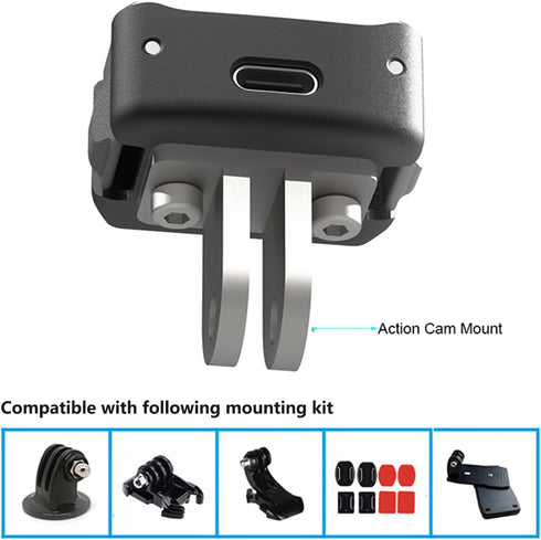 Type-C Charging Base Adapter with 1/4 Screw for DJI Osmo Pocket 3 Action Camera Mounting Accessories