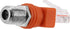 RF to RJ45 Converter Adapter, 2 Pack F Female to RJ45 Male Ethernet Adapter, Coaxial Coupler Connector - Orange