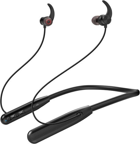 Rythflo Neckband Bluetooth Headphones, ENC IPX7 Sweatproof Sport Earbuds with AI-Enhanced Mic
