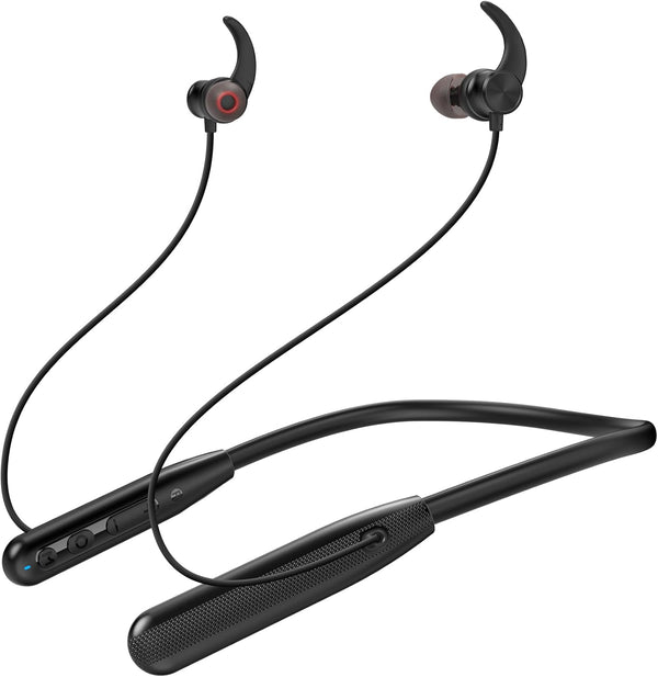 Rythflo Neckband Bluetooth Headphones, ENC IPX7 Sweatproof Sport Earbuds with AI-Enhanced Mic