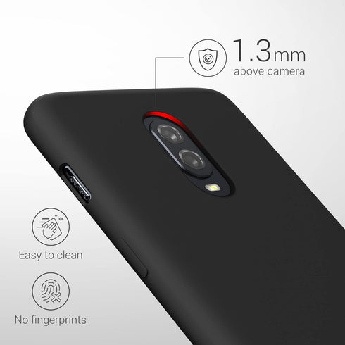 kwmobile Case Compatible with OnePlus 6T - TPU Silicone Phone Cover with Soft Finish, Black