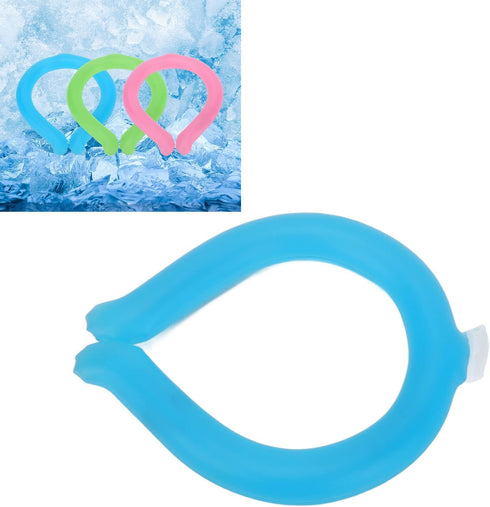 Neck Cooler, Reusable Wearable Hands Lasting Cooling Tube for Summer Heat, Neck Cooling Ring (Blue)