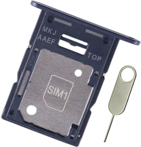 Sim Card Tray SD Card Holder Replacement for Samsung Galaxy A15 (5G) SM-A156U A156U1 A156B A156 - Blue Black