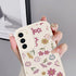 Samsung Galaxy A14 5G Case with Cute Flowers Pattern, Soft PU Leather Protective Case for Women, Pink