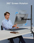 HUANUO Single Monitor Stand Desk Mount, Fully Adjustable 39 Inch Stand for 13-32 In Screen, Holds up to 22lbs with C