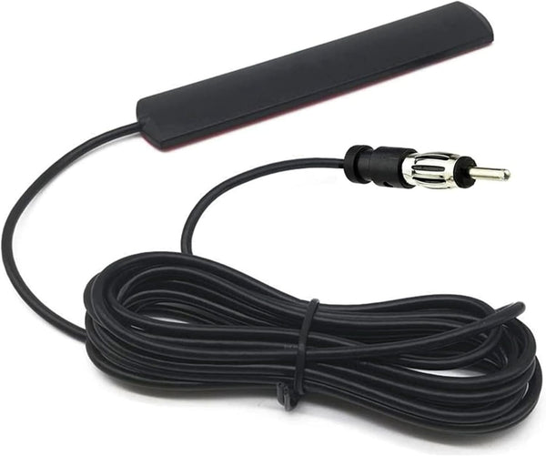 Universal Car Radio Antenna - Hidden Adhesive Mount Patch for FM AM Stereo Media Receiver Player