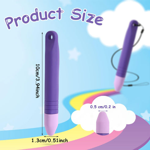 Kid-Friendly Stylus Pen for Touch Screens, Capacitive Stylus Pen with Tether, Kid Tablet Stylus Pen Children's Crayon Stylus Pen for Touch Screen Devices Smartphones Tablets (Purple)