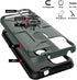 T-Mobile Revvl 5G Case with 2 Tempered Glass Screen Protector, Full Body Hybrid Hard Case with Kickstand, Midnight Green