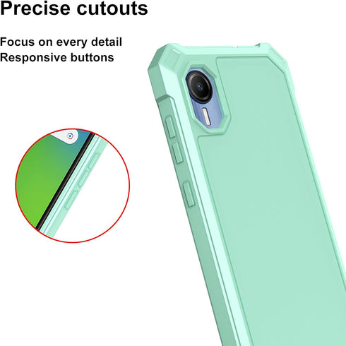 Ailiber Cricket Debut S2 Phone Case, Heavy Duty Protective Cover with Screen Protector, Mint Green