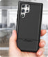 ENCASED Heavy Duty Protective Case for Samsung Galaxy S22 Ultra - Black Phone Cover