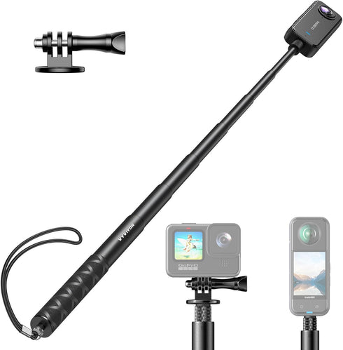 VYVIYON 1.8M Super Long Invisible Selfie Stick, Extension Monopod Pole with Adapter Compatiblr