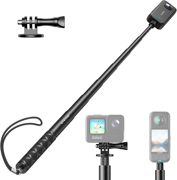 VYVIYON 1.8M Super Long Invisible Selfie Stick, Extension Monopod Pole with Adapter Compatiblr