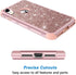 Hython iPhone XR Case - Heavy Duty Full-Body Armor, Shockproof Silicone Bumper, Rose Gold Glitter, 6.1-Inch.