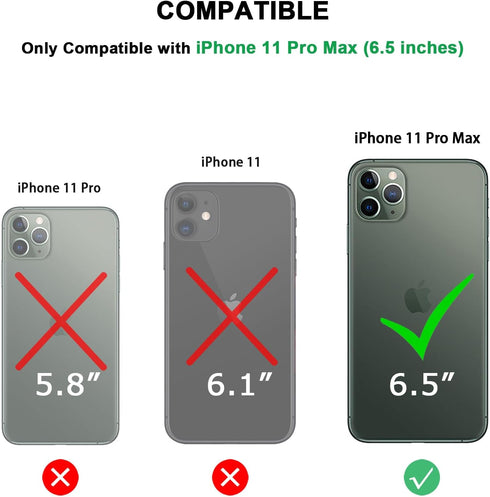TENDLIN iPhone 11 Pro Max Case - Translucent Matte Hard Back, Soft Silicone Bumper, MagSafe Compatible (Blue)
