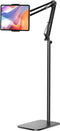 VOLTIFYMAX Tablet Floor Stand, 360-degree Rotatable Metal Tablet Stand Holder, Adjustable Kindle Holder,