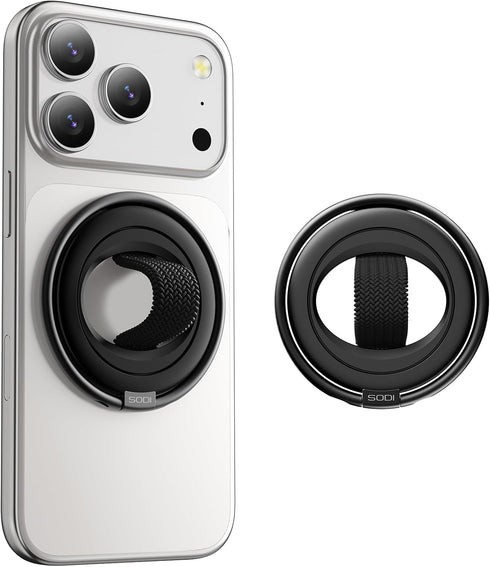 SODI Magnetic Ring for Phone, Detachable Finger Strap Magnetic Phone Grip, Strong Magnet