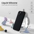 ORNARTO iPhone 14 Case 6.1" - Slim Black Liquid Silicone, 3 Layers Soft Gel Rubber Protective Cover.
