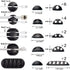 OHill Desk Cable Management Cord Organizer, 24 Pack Black Self Adhesive Cord Holder Cable Clips, Ideal Cable Organizer Wire Keeper for Desk, Nightstand, Phone Charger, Computer, Home, Office, Car