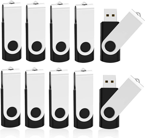 KOOTION 10 X 1GB USB Flash Drive 1gb Flash Drive Swivel Thumb Drive