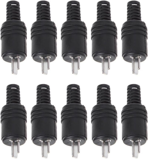 Kaasst 10PCS Male HiFi Speaker Tools Power Signal Black Adapter Accessories DIN Plug