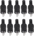 10PCS Male HiFi Speaker Tools Power Signal Black Adapter Accessories, DIN Plug Screw Terminals