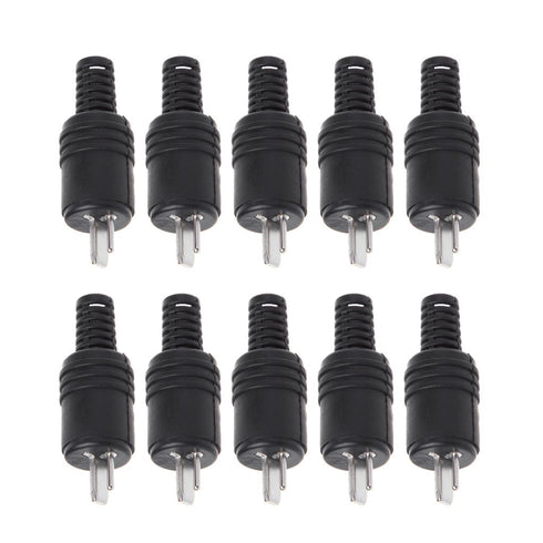 Hanzou 10 Pcs 2 Pin DIN Speaker Plug, Hifi Loudspeaker Cable Solder Connector