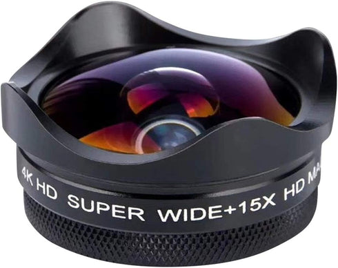 Andoer 4K Smartphone Camera Lens 0.45X Wide Angle and 15X Macro Phone Lens with Universal Clip