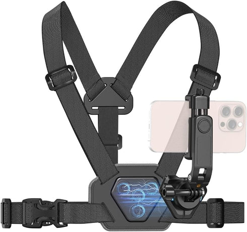 SOH Mingying Upgraded Magnetic Phone Chest Strap Harness Mount, Magnetic Phone Chest Mount Harness