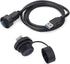 PENGLIN Waterproof USB 3.0 Cable, Male to Female Panel Mount Connector with Extension Cable Set