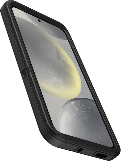 OtterBox S24 Samsung Galaxy Defender Series Case - Black, Rugged & Durable, with Port Protection, Includes Holster Clip