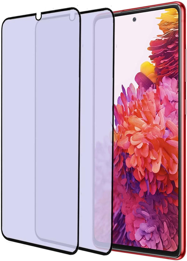 2 Pack Anti Blue Light Tempered Glass Screen Protector for Samsung Galaxy S20 FE, 9H Hardness
