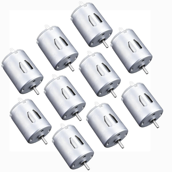 Generic HaoDuoQian DC Motor,10Pcs 3V-12V 280 Micro Motor Round Shaft Electric Motor for